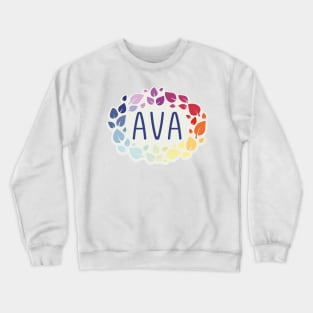 Ava name with colorful leaves Crewneck Sweatshirt